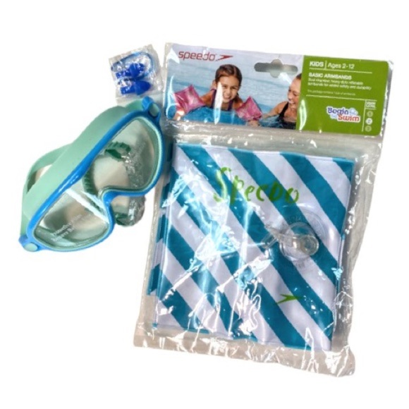 New Seago Swim Goggles, Nose Clips, Ear Plugs & Speedo Arm Bands For Kids - Picture 12 of 16